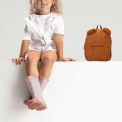 Sac à Dos Enfant Ourson Bouclettes KIDZROOM Caramel -Made4baby sac a dos enfant ourson bouclettes kidzroom caramel 3