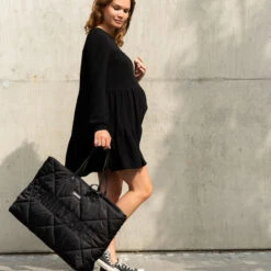 Sac à Langer Family Bag CHILDHOME Matelassé Noir -Made4baby sac a langer family bag childhome matelasse noir 2