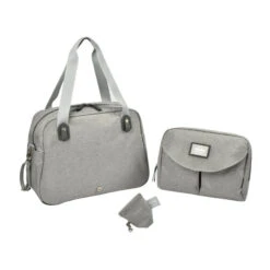 Sac à Langer Genève II BEABA Gris Chiné -Made4baby sac a langer geneve ii beaba gris chine 3