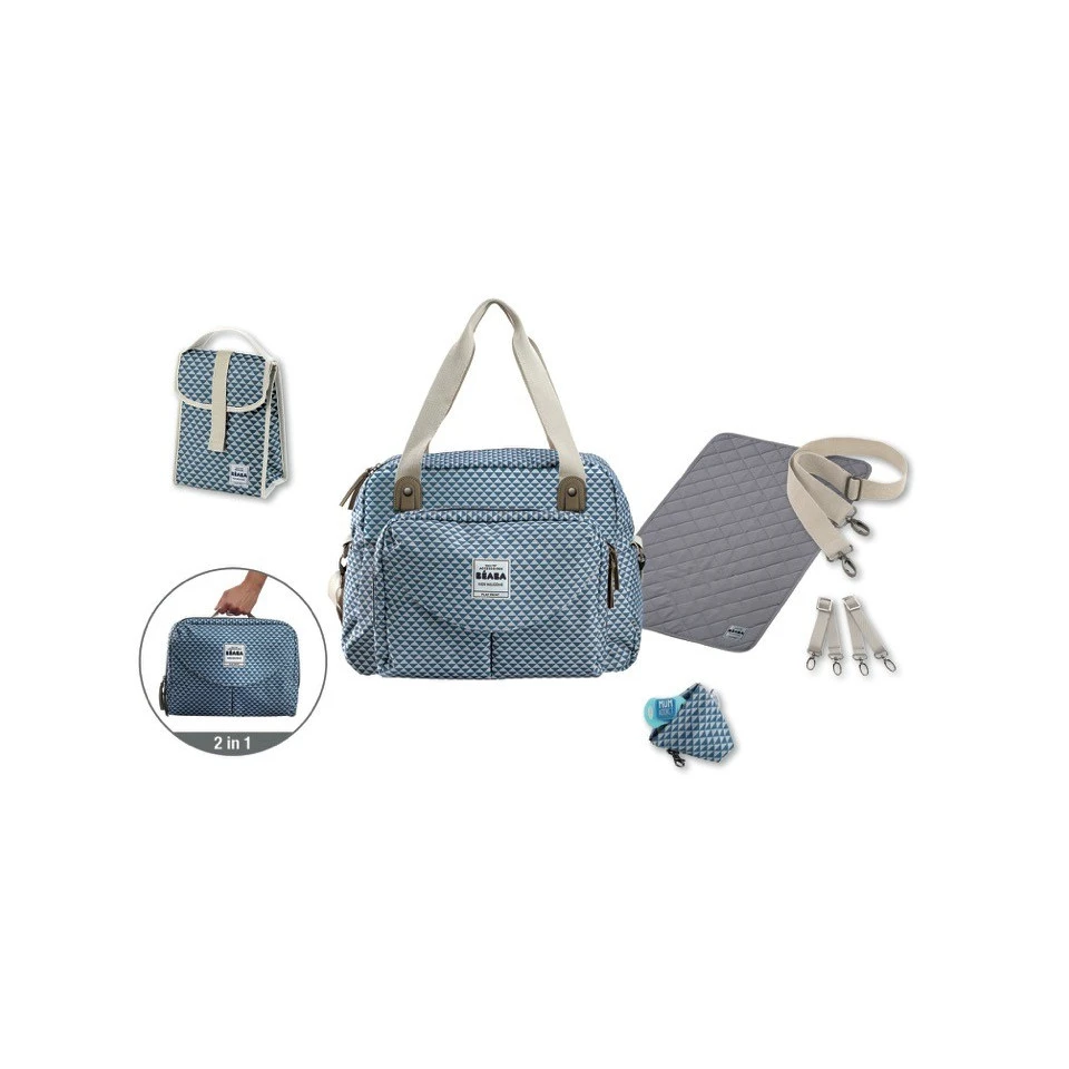 Sac à Langer Genève II BEABA Play Print Blue 4 Sac à Langer Genève II BEABA Play Print Blue – Image 2