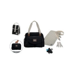 Sac à Langer Genève II Smart Colors BEABA Black -Made4baby sac a langer geneve ii smart colors beaba black 4