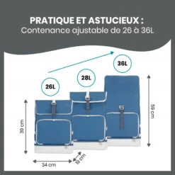 Sac à Langer Le Sancy BABYMOOV Mineral Blue -Made4baby sac a langer le sancy babymoov mineral blue 2