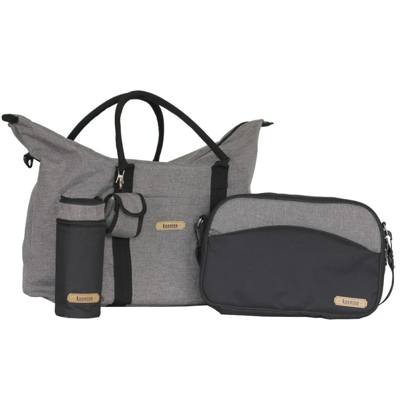 Sac à Langer LOOPING Gris Chiné 3 Sac à Langer LOOPING Gris Chiné