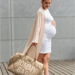 Sac à Langer Mommy Bag CHILDHOME Matelassé Beige -Made4baby sac a langer mommy bag childhome matelasse beige 4