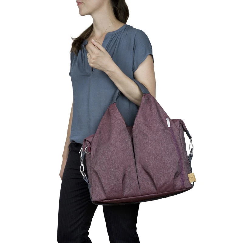 Sac à Langer Neckline Green Label LASSIG Ecoya Bordeaux 10 Sac à Langer Neckline Green Label LASSIG Ecoya Bordeaux – Image 8