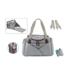 Sac à Langer Sydney II Play Print BEABA Grey -Made4baby sac a langer sydney ii play print beaba grey 2