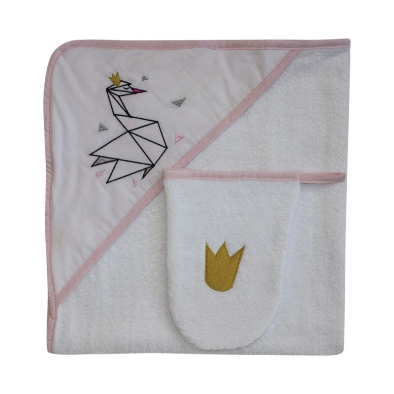 Sortie De Bain Cygne LES CHATOUNETS Rose 3 Sortie De Bain Cygne LES CHATOUNETS Rose