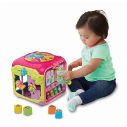 Super Cube Des Découvertes VTECH Rose -Made4baby super cube des decouvertes vtech rose 2