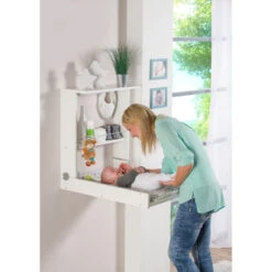 Table à Langer Murale Wicki GBASIC Blanche / Papillons -Made4baby table a langer murale wicki gbasic blanche papillons 3