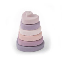 Tour à Empiler En Silicone MINENE Cœur Rose