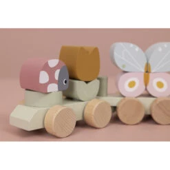 Train à Blocs En Bois LITTLE DUTCH Flowers & Butterflies -Made4baby train a blocs en bois little dutch flowers butterflies 3