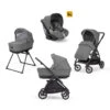 Trio Electa Avec Gr0+ Darwin I-Size INGLESINA Total Black/Chelsea Grey -Made4baby trio electa avec gr0 darwin i size inglesina total blackchelsea grey