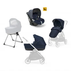 Trio Electa Avec Siège-auto I-Size Darwin INGLESINA Soho Blue/Silver Black -Made4baby trio electa avec siege auto i size darwin inglesina soho bluesilver black 6