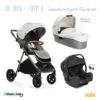 Trio Poussette Aeria + Nacelle Ramble + Siège I-Gemm 3 JOIE Signature Oyster/Pavement -Made4baby trio poussette aeria nacelle ramble siege i gemm 3 joie signature oysterpavement