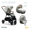 Trio Poussette Finiti + Nacelle Calmi + I-Level Recline JOIE Signature Oyster 2 Trio Poussette Finiti + Nacelle Calmi + I-Level Recline JOIE Signature Oyster -Made4baby trio poussette finiti nacelle calmi i level recline joie signature oyster