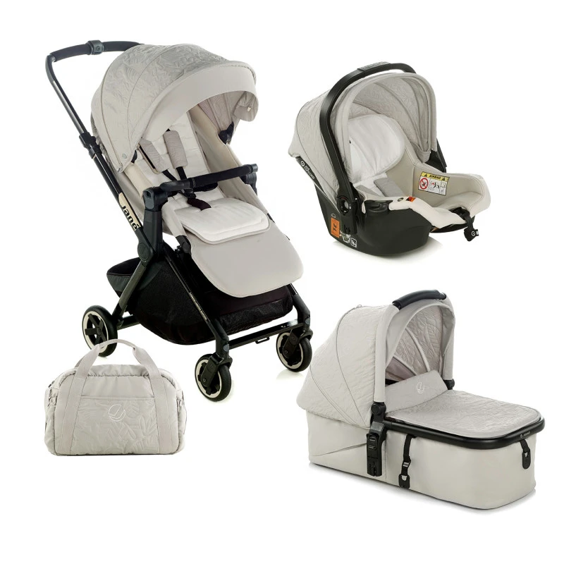 Jané Trio Poussette Newel Carbon Edition + Nacelle Micro Pro 2 + Coque I-Size Koos R1 JANE Racer Cream 3 Jané Trio Poussette Newel Carbon Edition + Nacelle Micro Pro 2 + Coque I-Size Koos R1 JANE Racer Cream