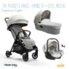 Trio Poussette Parcel + Ramble XL + I-Level Recline JOIE Signature Oyster -Made4baby trio poussette parcel ramble xl i level recline joie signature oyster