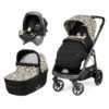 Trio Poussette Veloce + Primo Viaggio SLK + Nacelle Culla Grande PEG PEREGO Graphic Gold -Made4baby trio poussette veloce primo viaggio slk nacelle culla grande peg perego graphic gold
