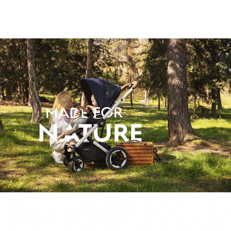 Trio Poussette Talos S Lux + Siège Aton 5 + Nacelle Cot S CYBEX Black/Classic Beige 10 Trio Poussette Talos S Lux + Siège Aton 5 + Nacelle Cot S CYBEX Black/Classic Beige – Image 8