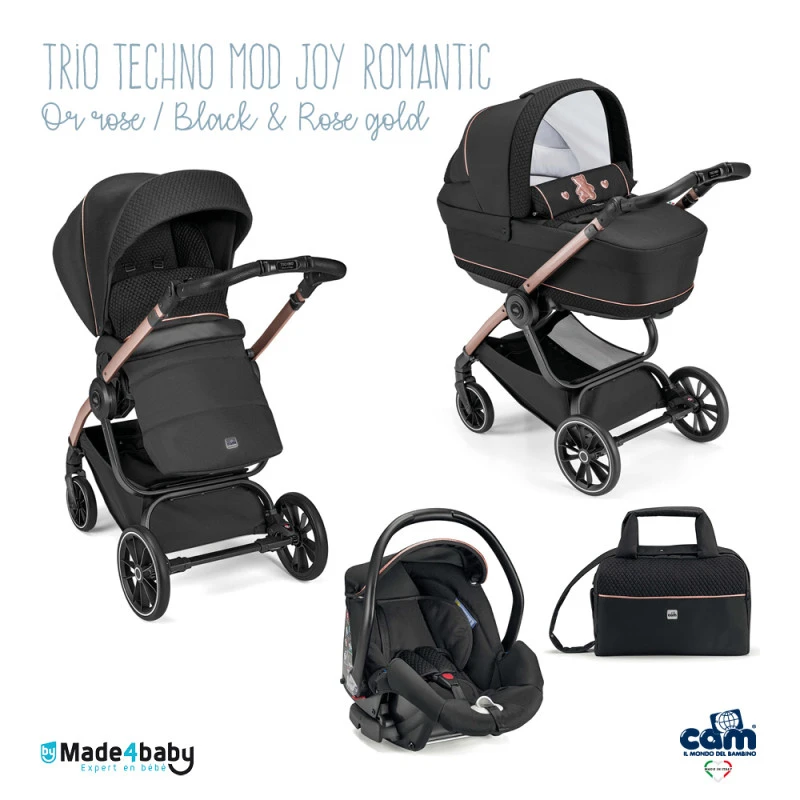 Trio Techno Mod Joy Romantic CAM Or Rose/Black & Rose Gold 3 Trio Techno Mod Joy Romantic CAM Or Rose/Black & Rose Gold
